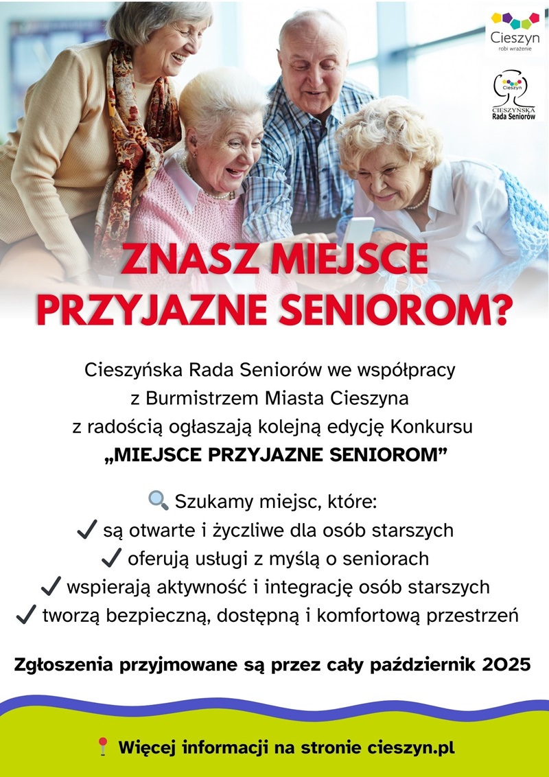 plakat Miejsce Przyjazne Seniorom 